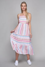 Indlæs billede til gallerivisning Striped Print Ruffle Hem Cami Dress
