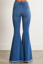 Load image into Gallery viewer, High-Waisted Distressed Flare Jeans
