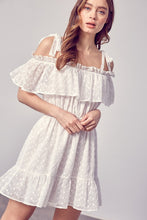 Load image into Gallery viewer, COLD SHOULDER RUFFLE DRESS

