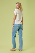 Load image into Gallery viewer, High Rise Distressed Wide Leg Jeans
