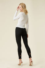 Load image into Gallery viewer, High Rise Distressed Skinny Jeans with a Raw Hem
