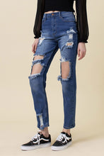 Load image into Gallery viewer, High Rise Distressed Mom Jean
