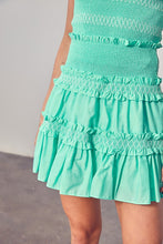 Load image into Gallery viewer, TIERED RUFFLE SKIRT
