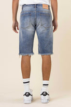 Load image into Gallery viewer, CAMO&amp;TWILL PATCHED DENIM SHORTS
