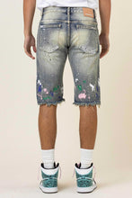 Load image into Gallery viewer, HAND PAINT RIP&amp;REPAIR DENIM SHORTS
