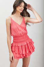 Load image into Gallery viewer, WRAP SMOCKED WAIST RUFFLE DRESS
