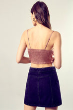 Load image into Gallery viewer, FRONT TIE UP CAMI CROP TOP
