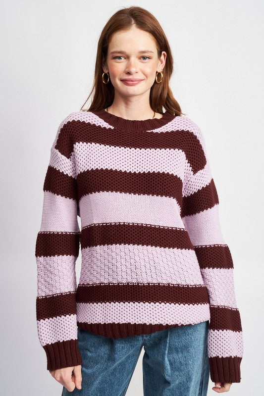 Oversize Strip Sweater