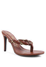 Load image into Gallery viewer, Melodrama High Heeled Braided Thong Sandals
