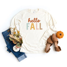 Indlæs billede til gallerivisning Hello Fall! Colorful Long Sleeve Graphic Tee

