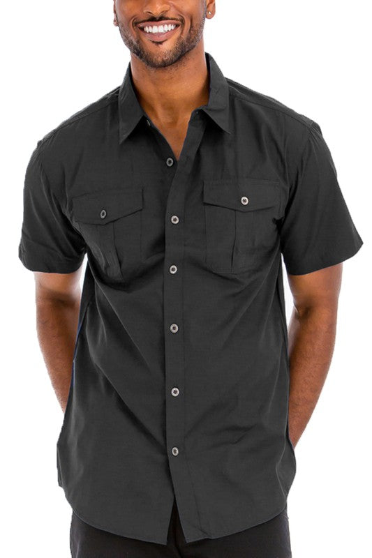 Two Chest Pocket Button Down Shirt