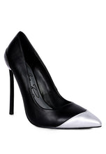 Load image into Gallery viewer, Silver Tip Stiletto Heels
