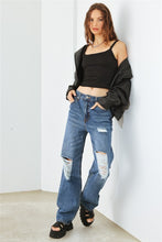 Load image into Gallery viewer, Distressed High Waist Jeans
