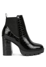 Load image into Gallery viewer, Faux Leather Croc Boots
