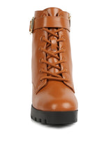 Indlæs billede til gallerivisning Faux Leather Buckle Boots
