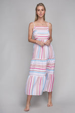 Indlæs billede til gallerivisning Striped Print Ruffle Hem Cami Dress

