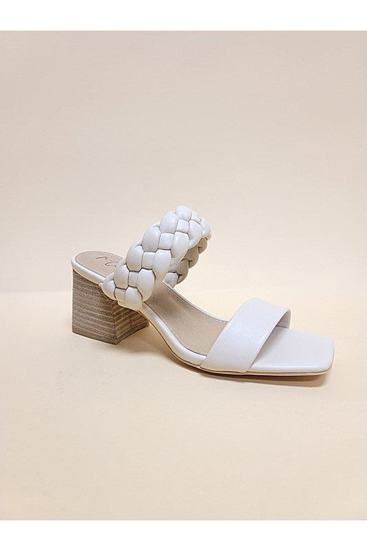 Two-Toned Braided Sandal