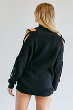Load image into Gallery viewer, Turtleneck Cutout Sweater
