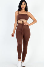 Load image into Gallery viewer, Solid Tie Front Cut Out Jumpsuit
