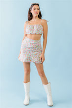 Indlæs billede til gallerivisning Strappy Crop Top &amp; High Waist Wrap Hem Skirt Set

