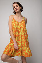 Indlæs billede til gallerivisning Floral Printed Wool Peach Cami Dress
