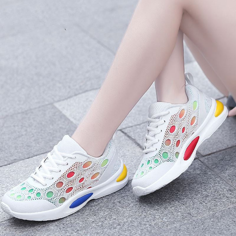 Multi Color Flat Platform Sneakers