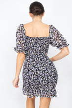 Load image into Gallery viewer, Ruffled Floral Smock Dress

