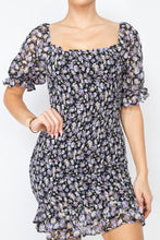 Load image into Gallery viewer, Ruffled Floral Smock Dress
