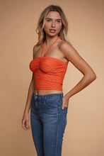 Load image into Gallery viewer, Knit Eyelet Halter Top
