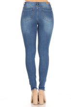 Load image into Gallery viewer, Cut Out Denim Skinny Jeans
