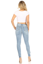 Load image into Gallery viewer, Denim Skinny Ripped Jeans
