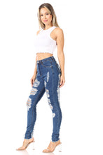 Load image into Gallery viewer, Destroyed High Waist Skinny Jeans
